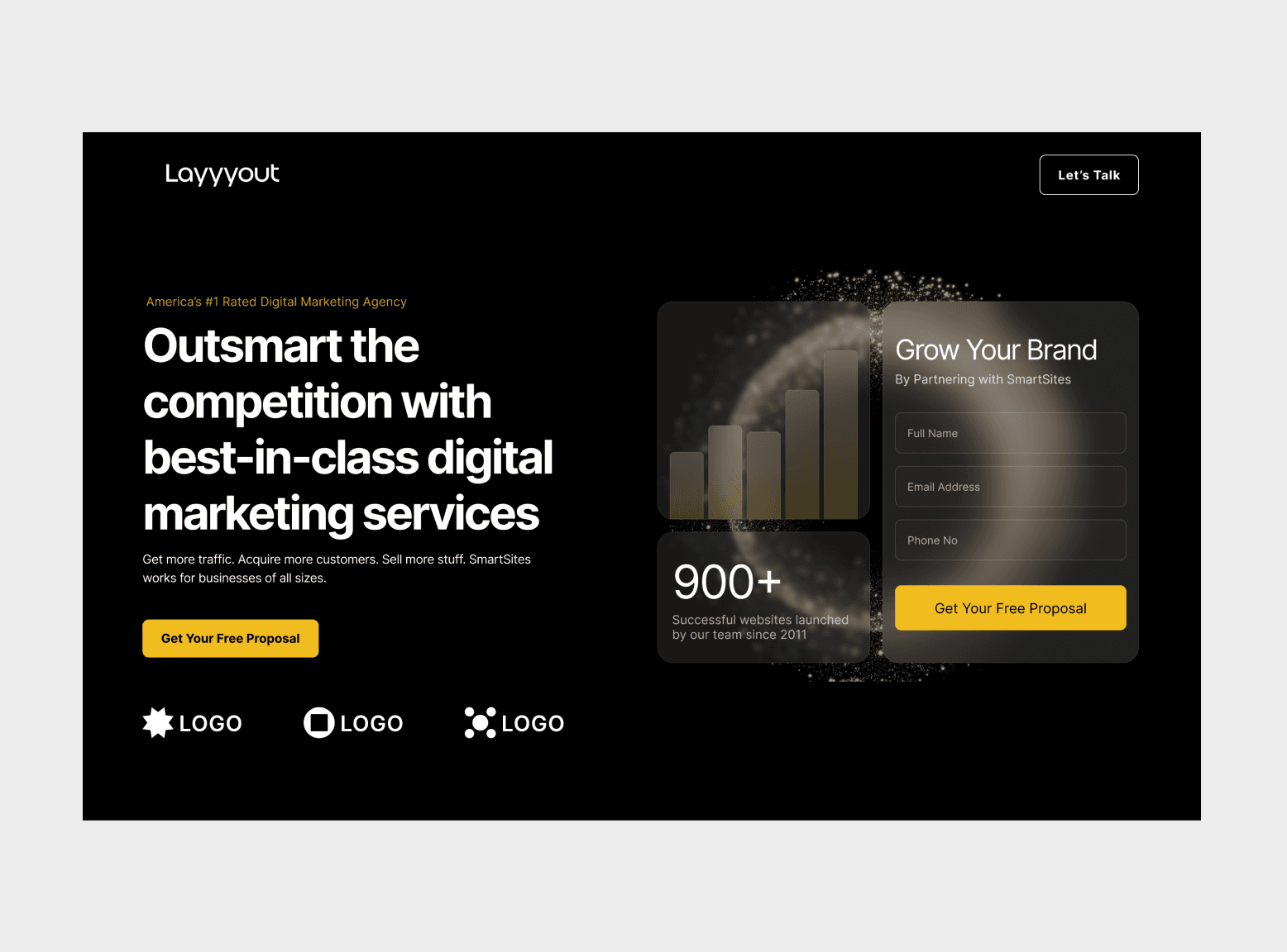 Crypto Exchange Header - Centered Hero Four Item Grid