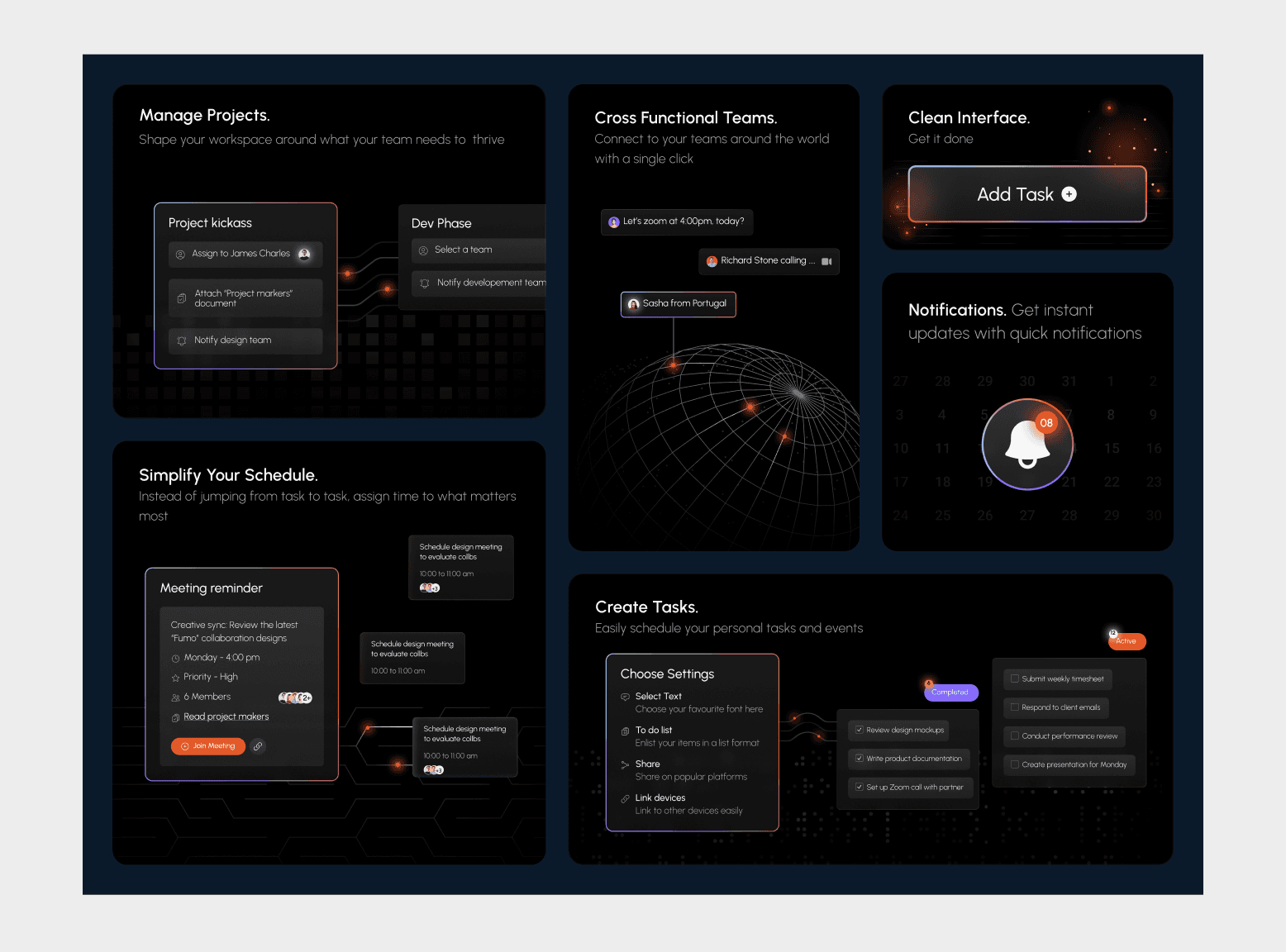 Bento Grid Dark Mode